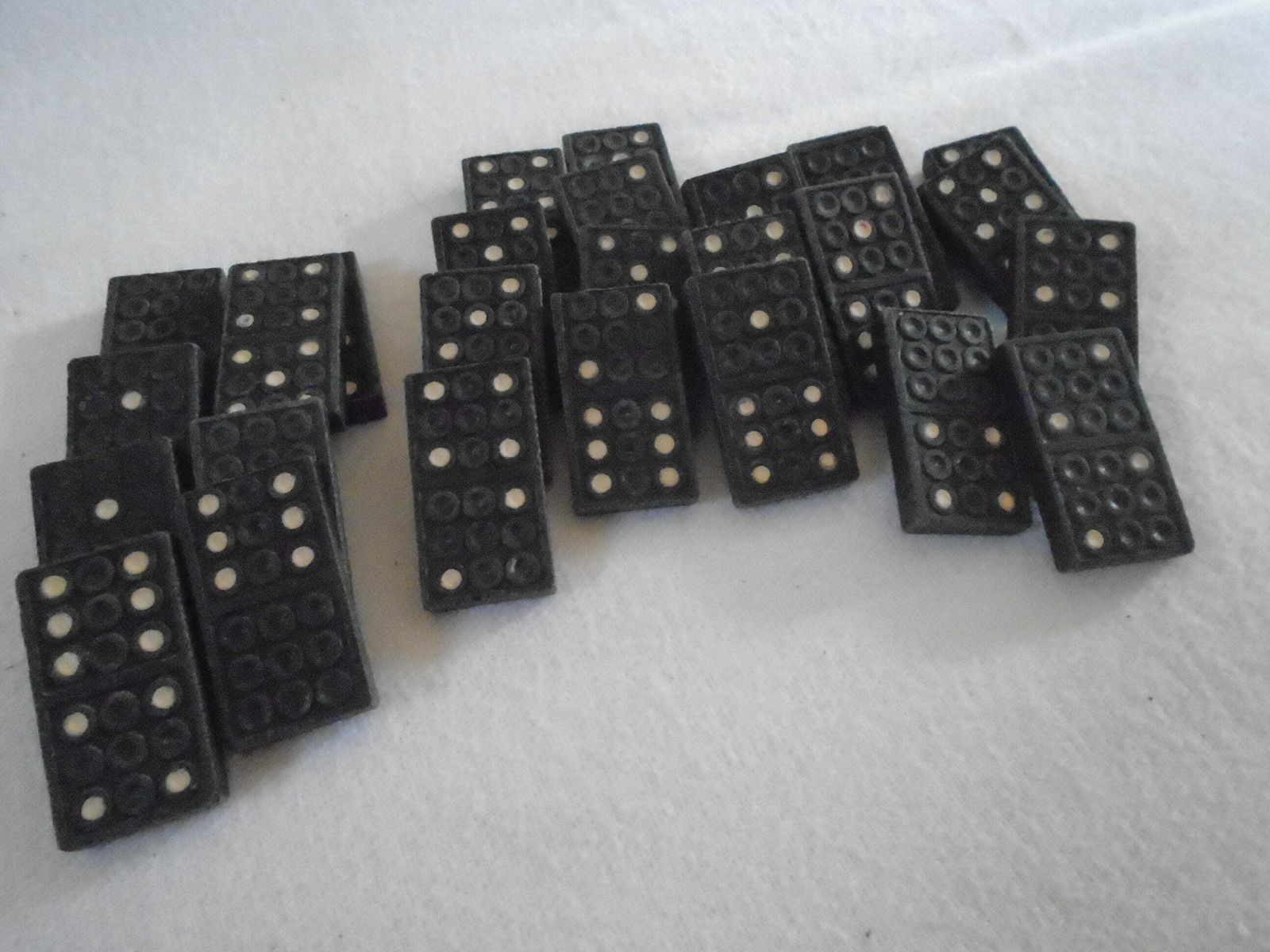 Vintage Wood Domino Set In Slide Open Wood Box, 1950s photo for sale