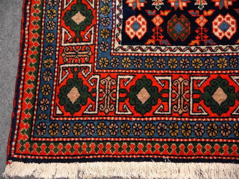 Chi Chi Shirvan Caucasian Rug Vintage 6.3 X 4.5 Ft Blue Orange Green photo 1490.0