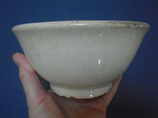 Antique French Stoneware Jelly / Jello Mold / Rustic Farmhouse Round Ceramic Mould photo furniture