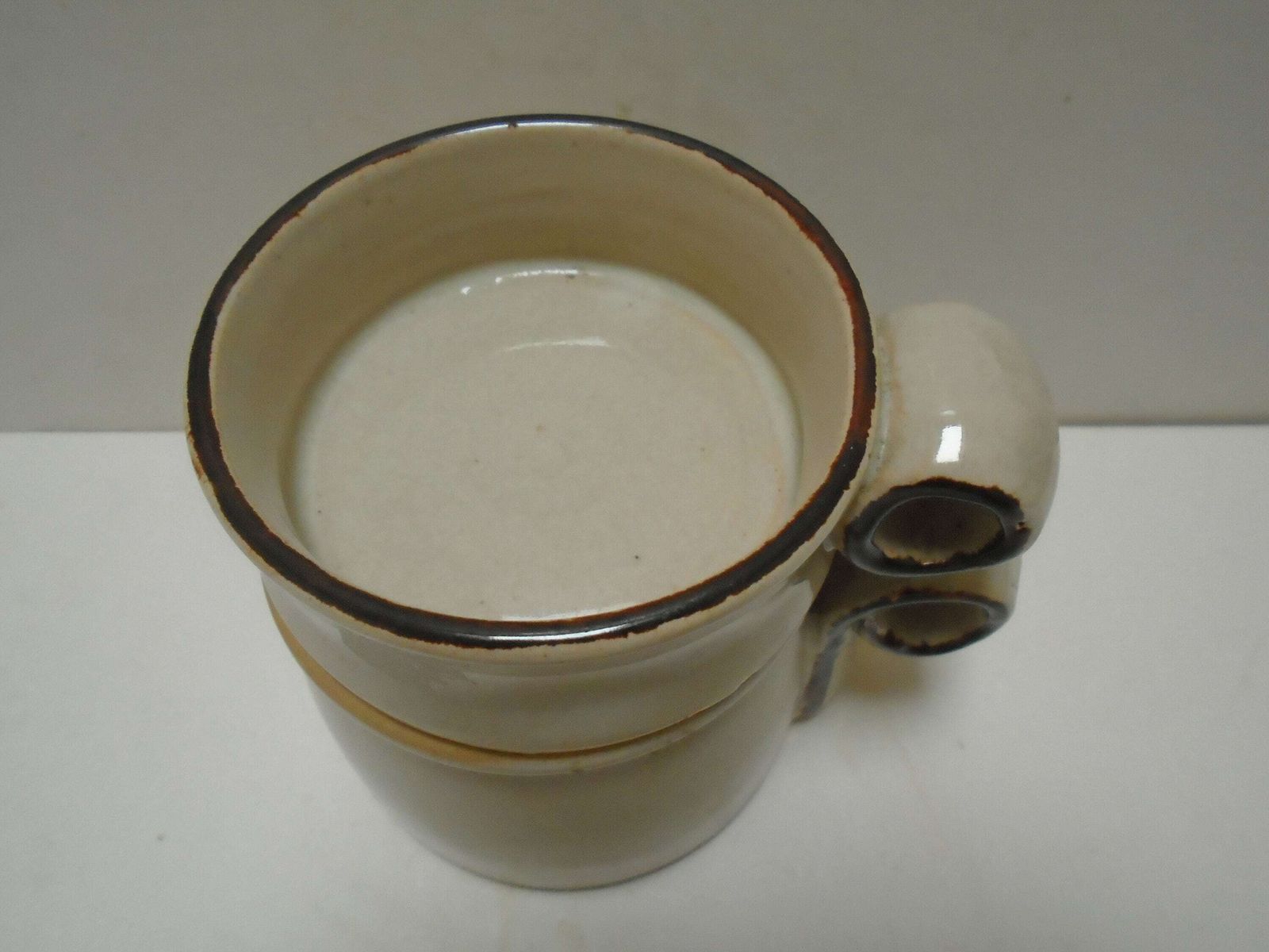 French Stone Butter Crock, Butter Keeper Dish, Stoneware Butter Container Or Cheese Mold Drainer photo 53.0