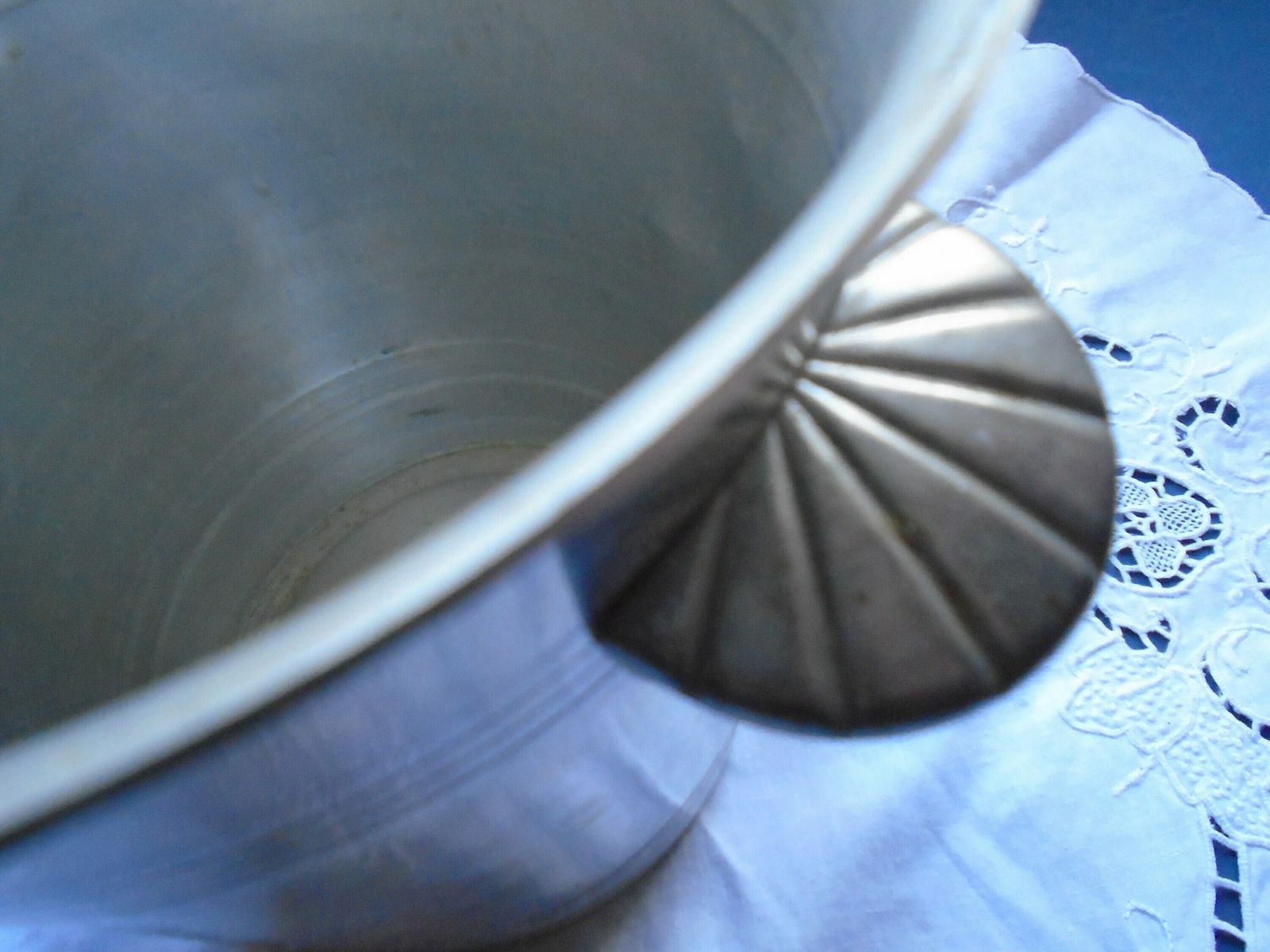 Vintage French Champagne Bucket / Cooler, Polished Aluminum, Canard Duchene Wine Cooler photo for sale