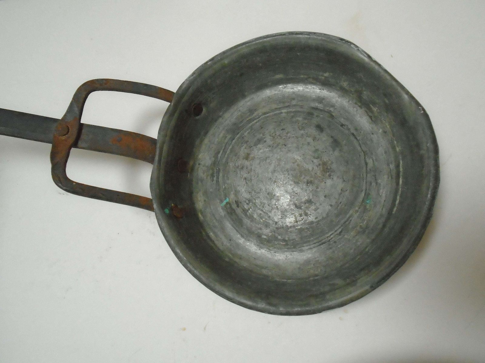 Antique French Hand Forged Solid Copper And Iron Skillet / Frying Pan / 6 1/2", Farmhouse Wall Copper photo buy