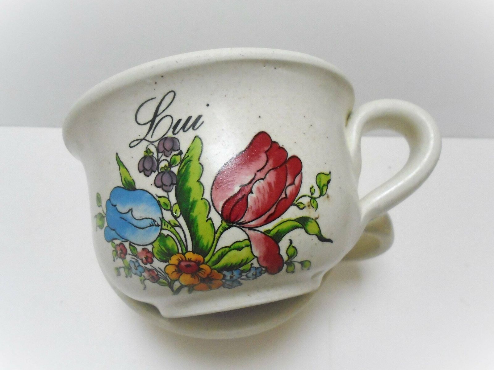 Vintage French Lui Et Elle / He And She / Ceramic Mugs, Extra Large Coffee Cups, Engagement, Wedding Or Anniversary Gift photo 54.0
