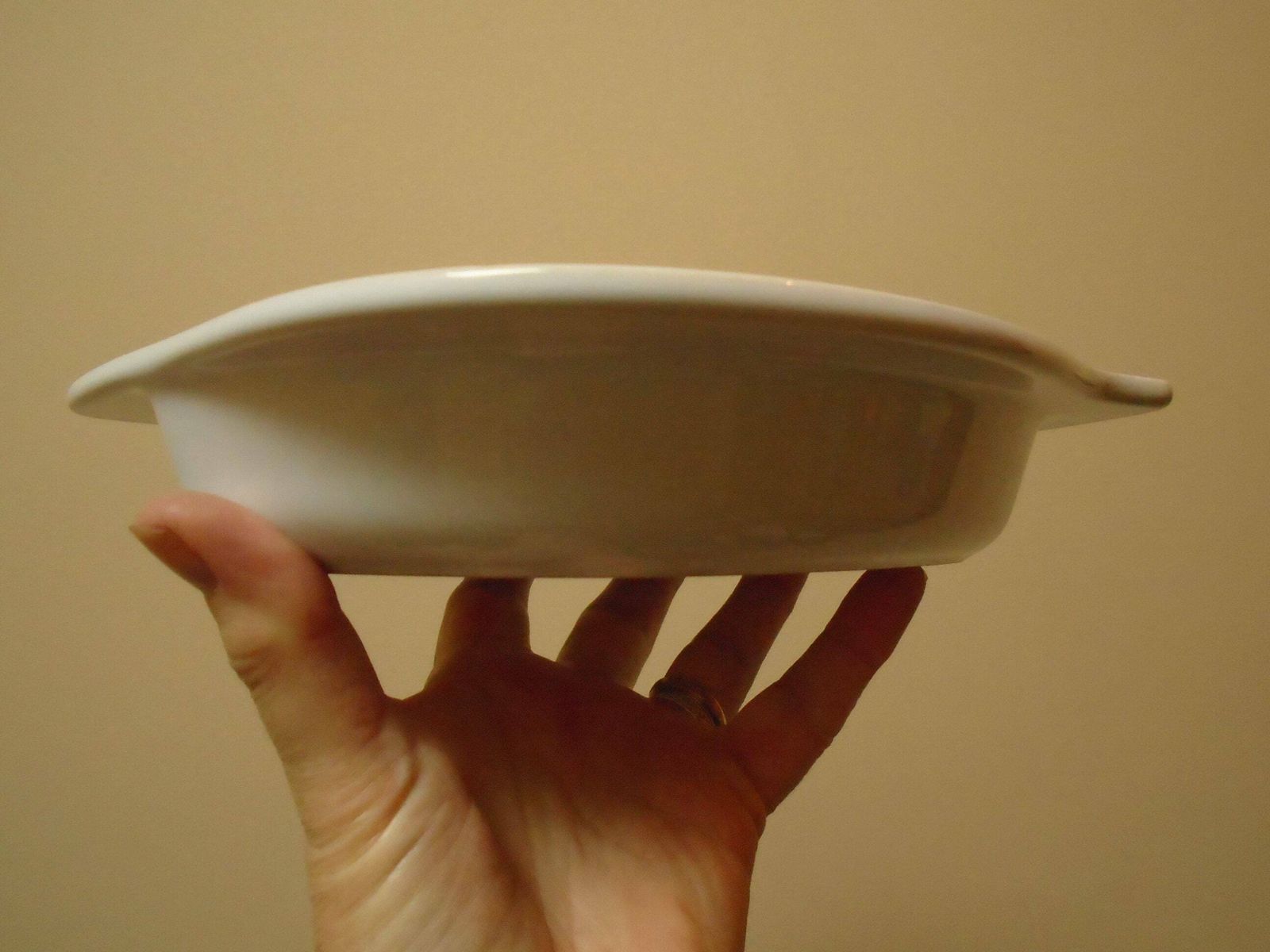 Vintage French White Emile Henry Glazed Gratin Dish, Fish Shape Oven To Table Dish, Seafood Baking Dish photo vinterior
