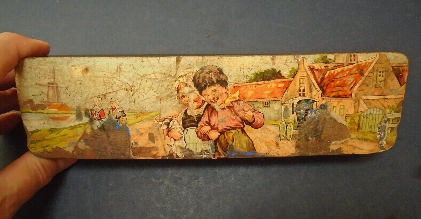 Lovely Antique French Wood Pencil Case, Push Button Pen Box, French Plumier, Push Button Opener, 1900s photo furniture