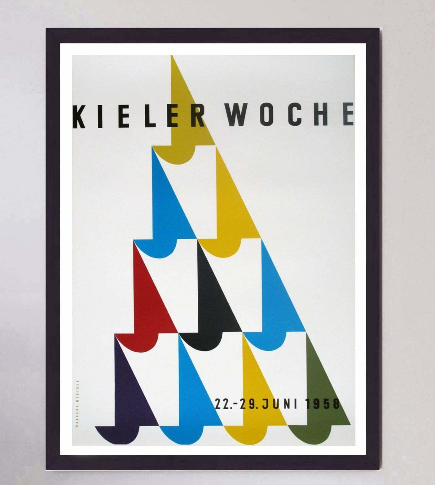 Kiel Week (Kieler Woche) 1958 Original Vintage Poster photo furniture