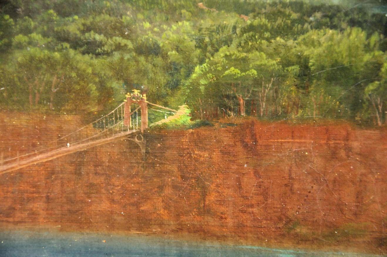 Alexandre Le Bihan 1839 To  1924. Niagara Falls. Framed Large Landscape Oil Painting. Circa 1870 French Artist. Ontario & New York State. photo vinterior