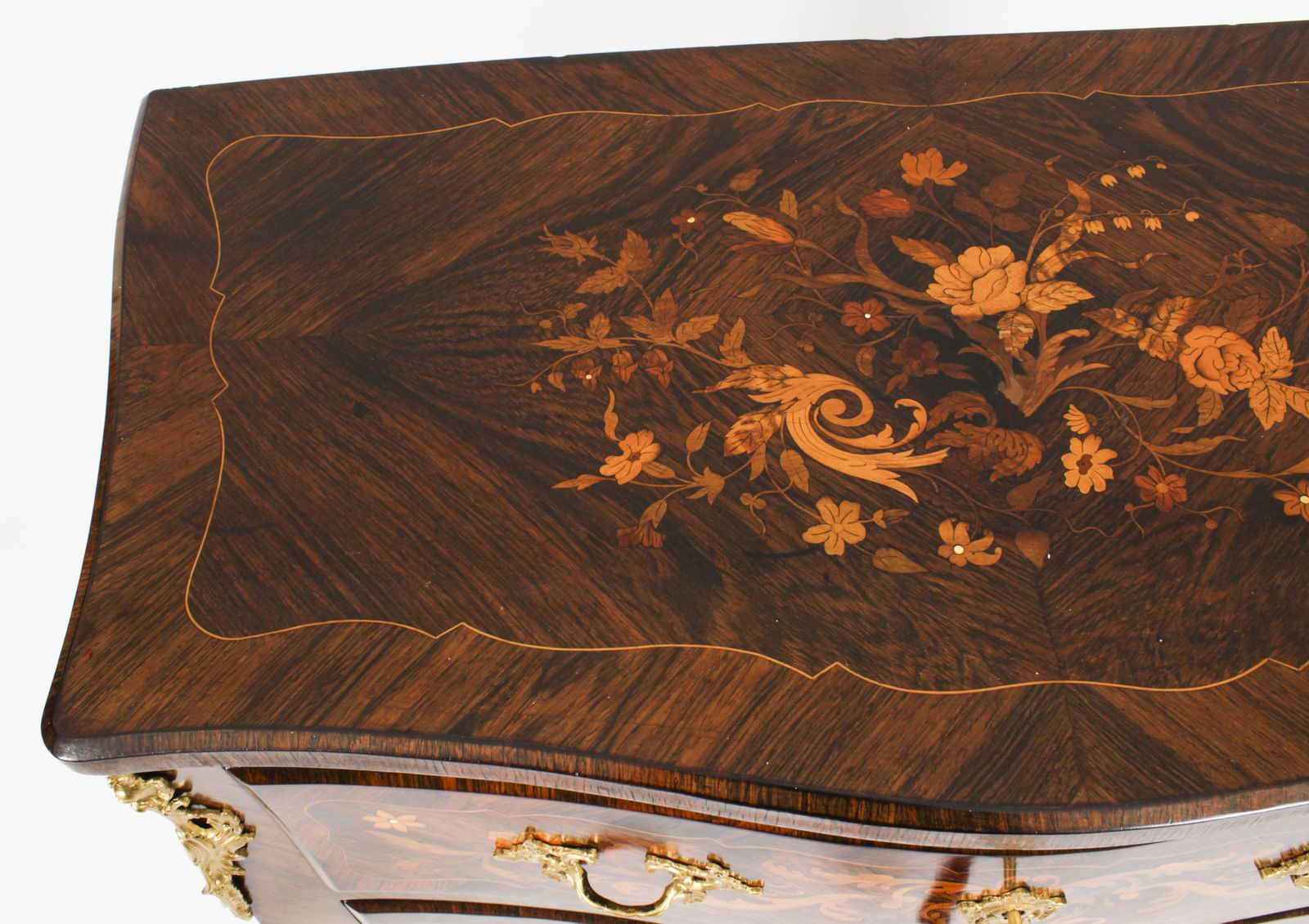 photo furniture Antique French Louis Revival Marquetry Chest Of Drawers 19th C