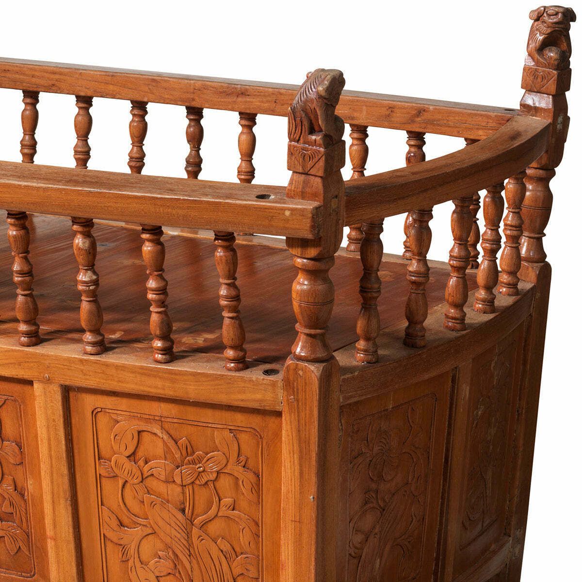 Wooden Carved Rocking Cradle photo 645.0