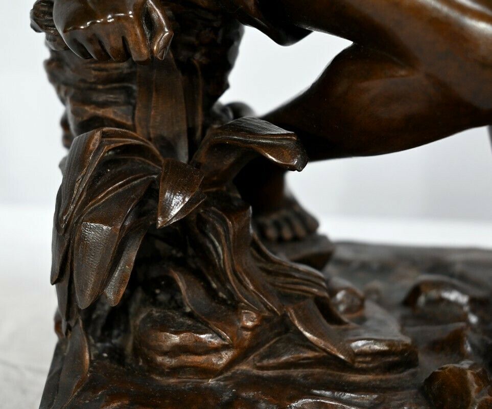 3635.9 Bronze "Child With A Landing Net", Signed R.Guillaume   Xxth photo