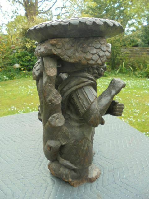 Pair Of Antique Carved Oak Black Forest Stools C.1800 photo 2000.0