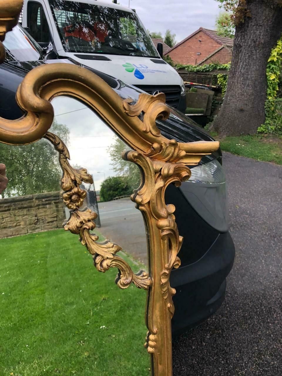Large Antique English Giltwood Mirror photo Home Decor