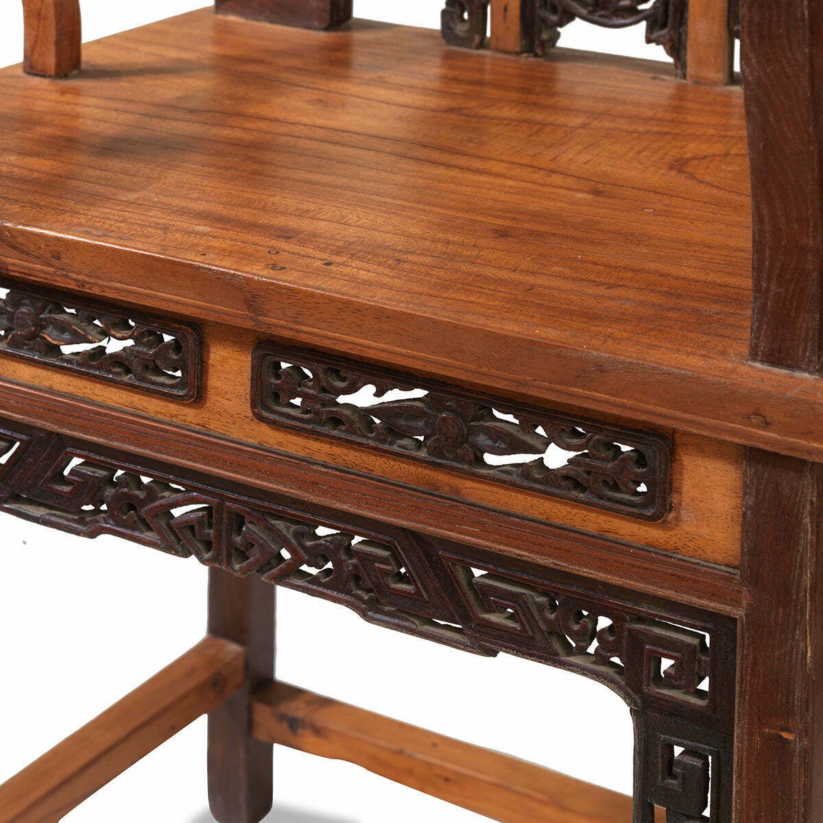 Ornate Carved Elm Armchair photo Furniture