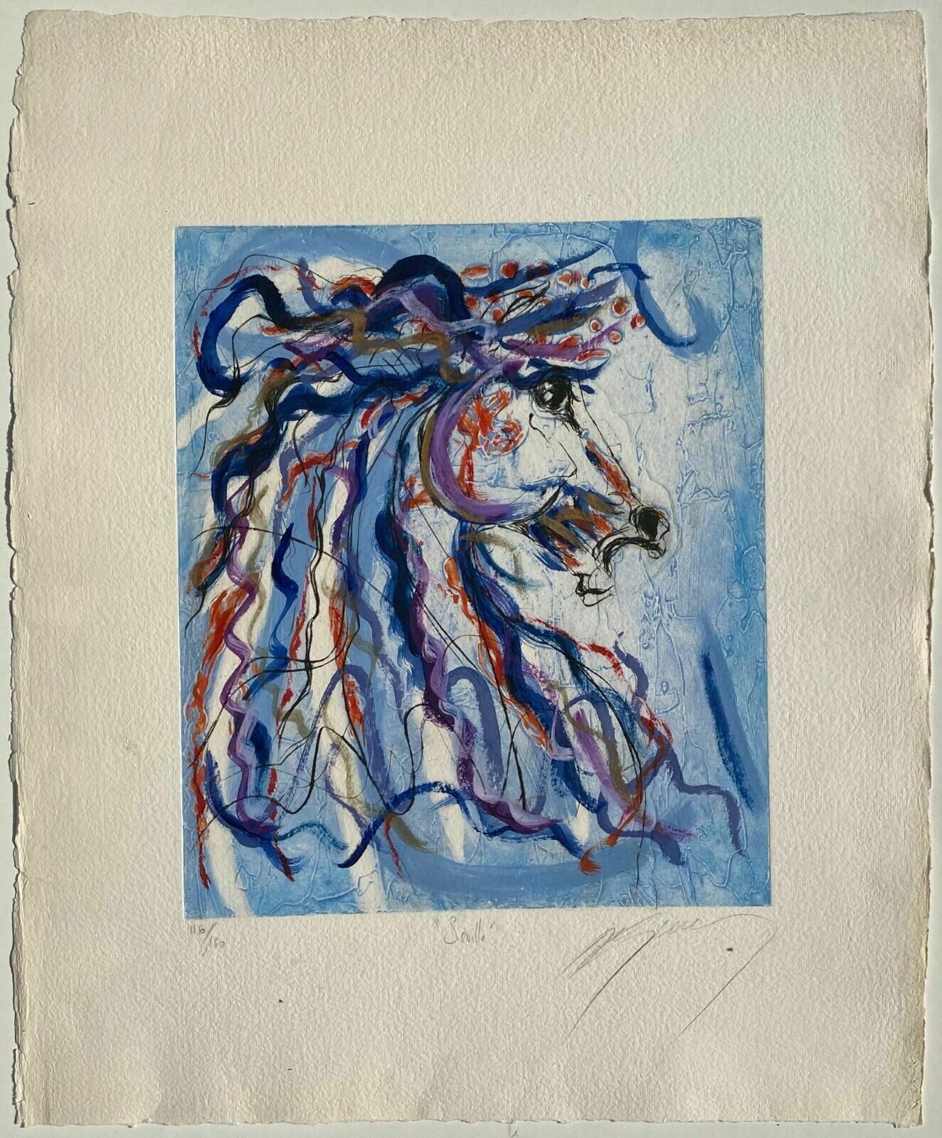 Jean Marie Guiny   Signed Carborundum Engraving   Sevilla Horse