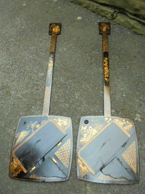Pair Of Lacquered Chinoiserie Wall Brackets Shelf C.1920 photo Furniture