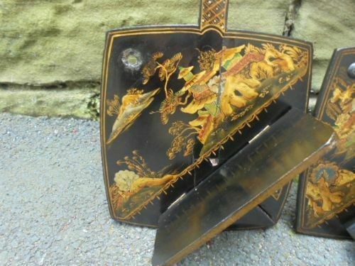 Pair Of Lacquered Chinoiserie Wall Brackets Shelf C.1920 photo buy