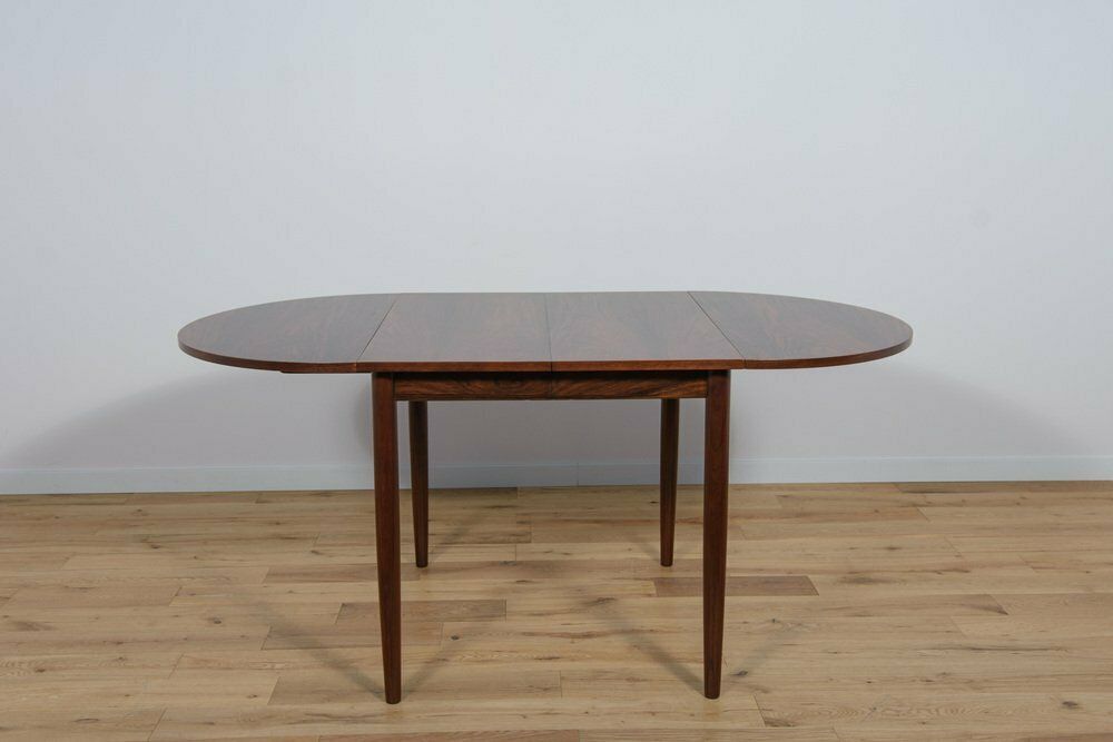 photo vintage Mid Century Danish Extendable Rosewood Dining Table, 1960s