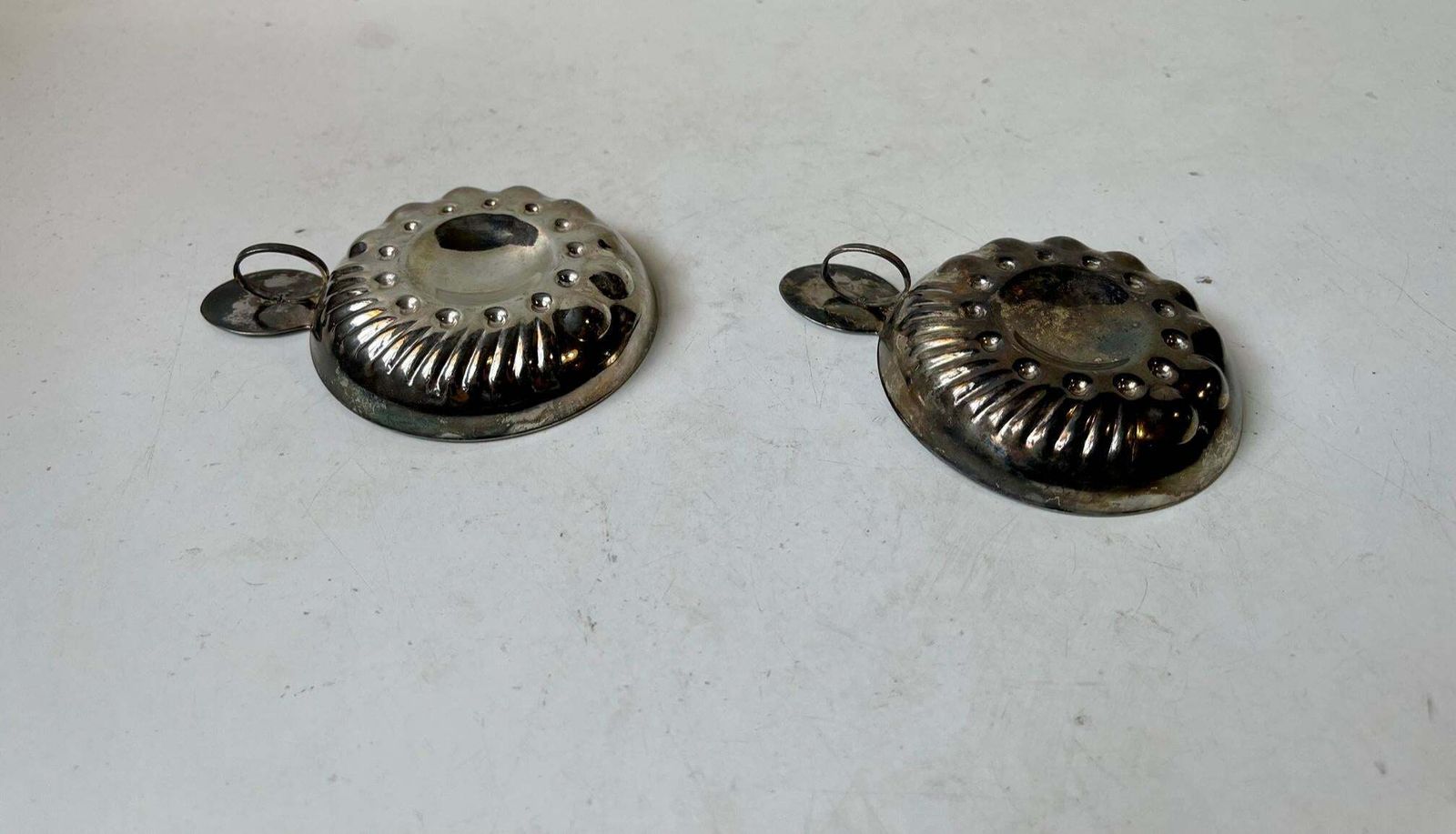 Vintage French Sommelier Wine Tasting Cups From Chateau De Meursault, Set Of 2 photo vinterior