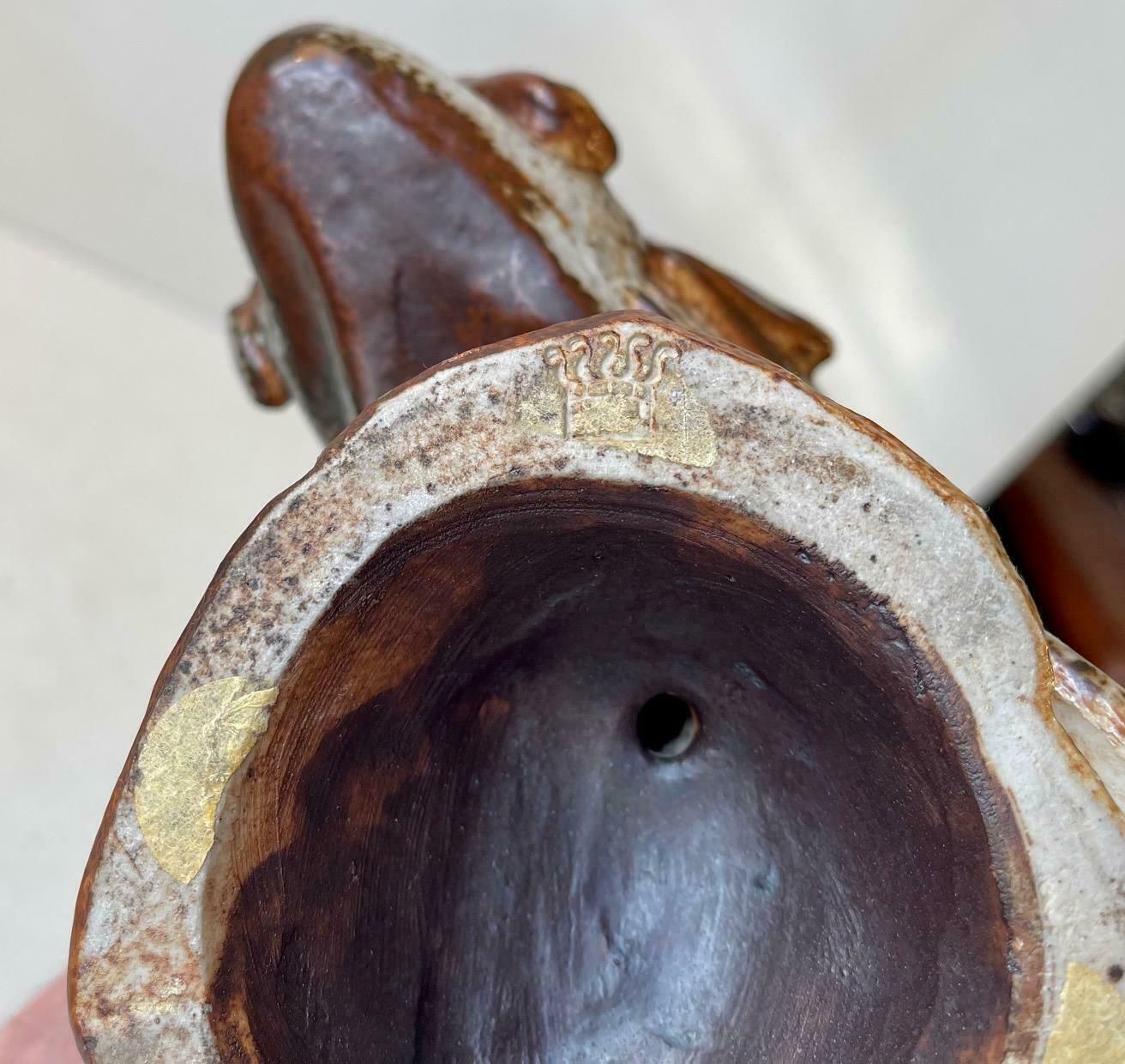 photo for sale Saxbo Stoneware Dragon Fish Sculpture By Hugo Liisberg