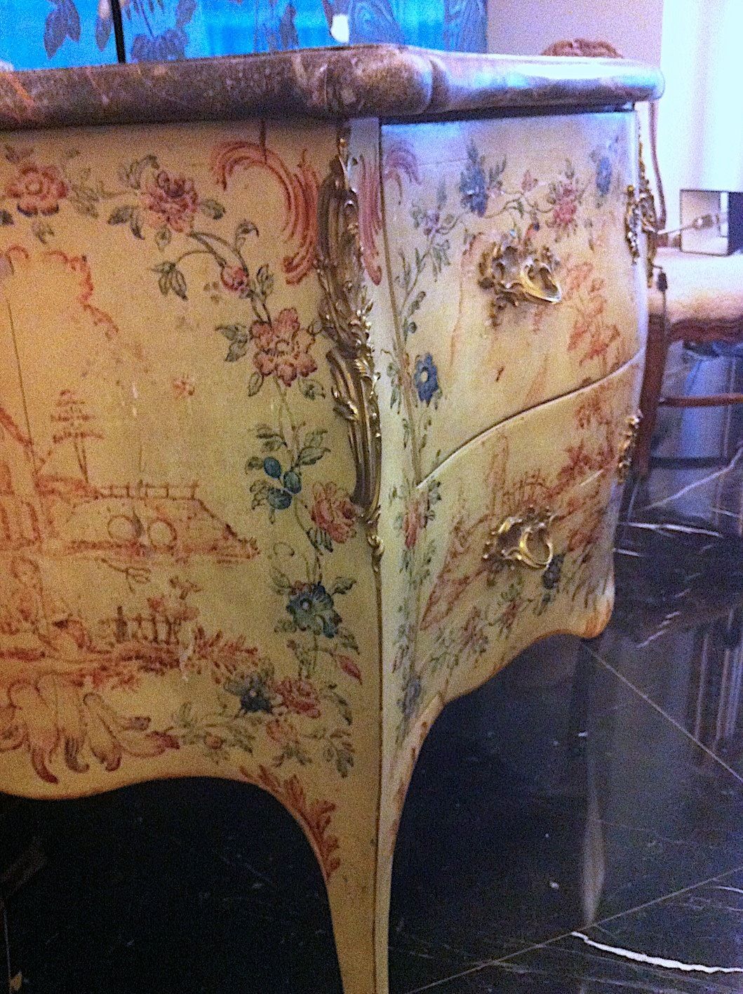 Painted Louis XV Style Genoese Chest Of Drawers photo furniture