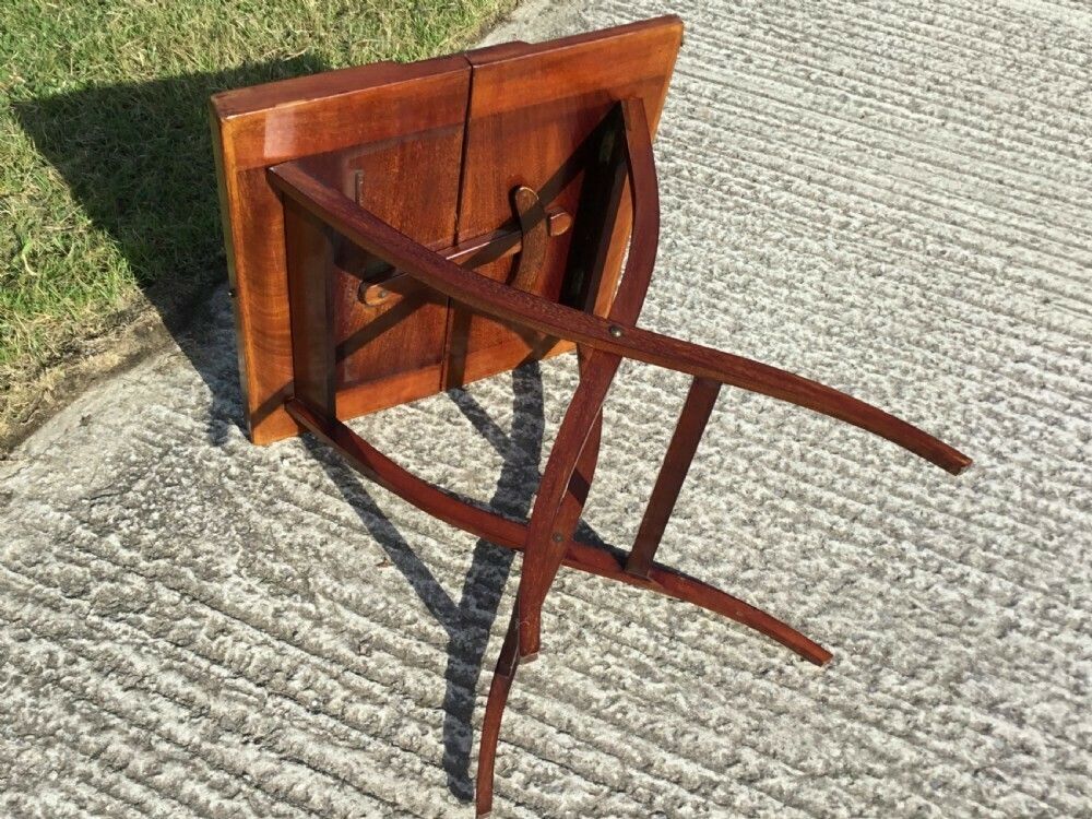 photo for sale Mahogany Folding Coaching Table For Restoration