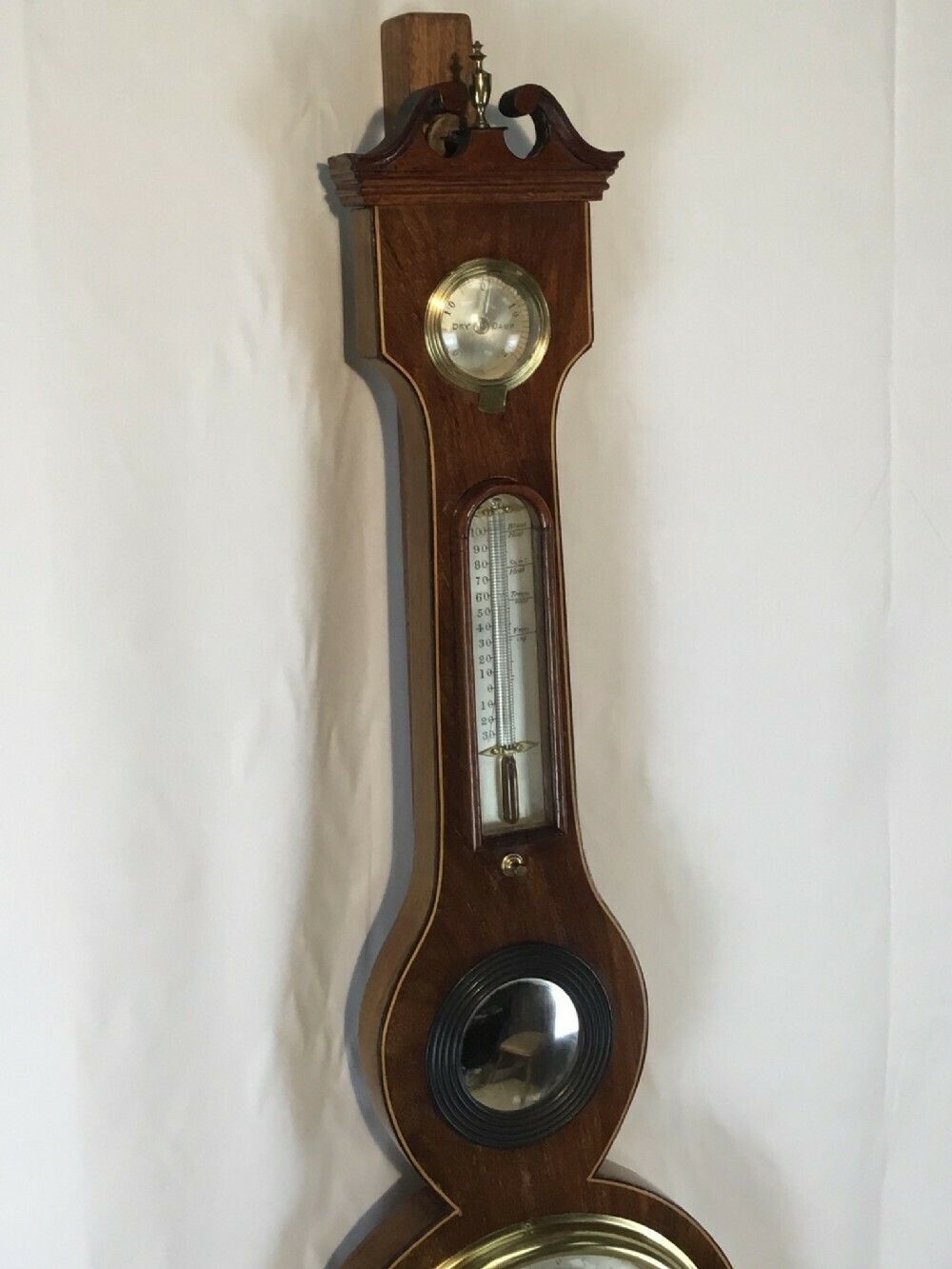 Inlaid Mahogany Barometer By J Groce, York photo for sale