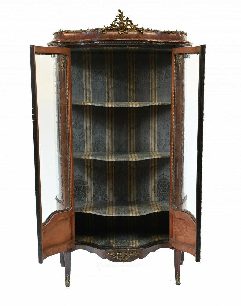 photo furniture French Empire Vitrine Display Cabinet Inlay 1880