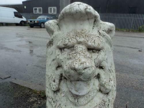 Pair Of Antique Stone Garden Lions C.1880   1900 photo buy