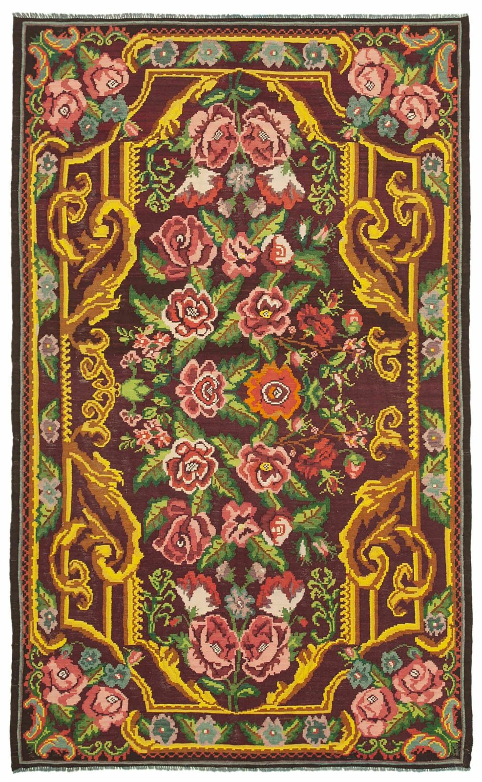 Handmade Vintage 200 Cm X 296 Cm Bessarabian Kilim Rug