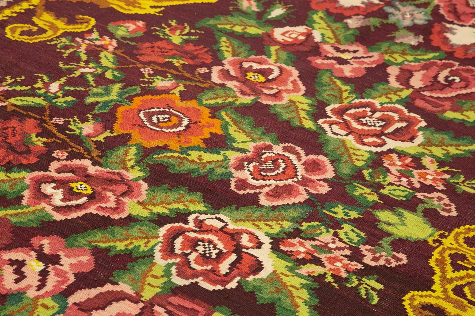 Handmade Vintage 200 Cm X 296 Cm Bessarabian Kilim Rug photo 1346.0