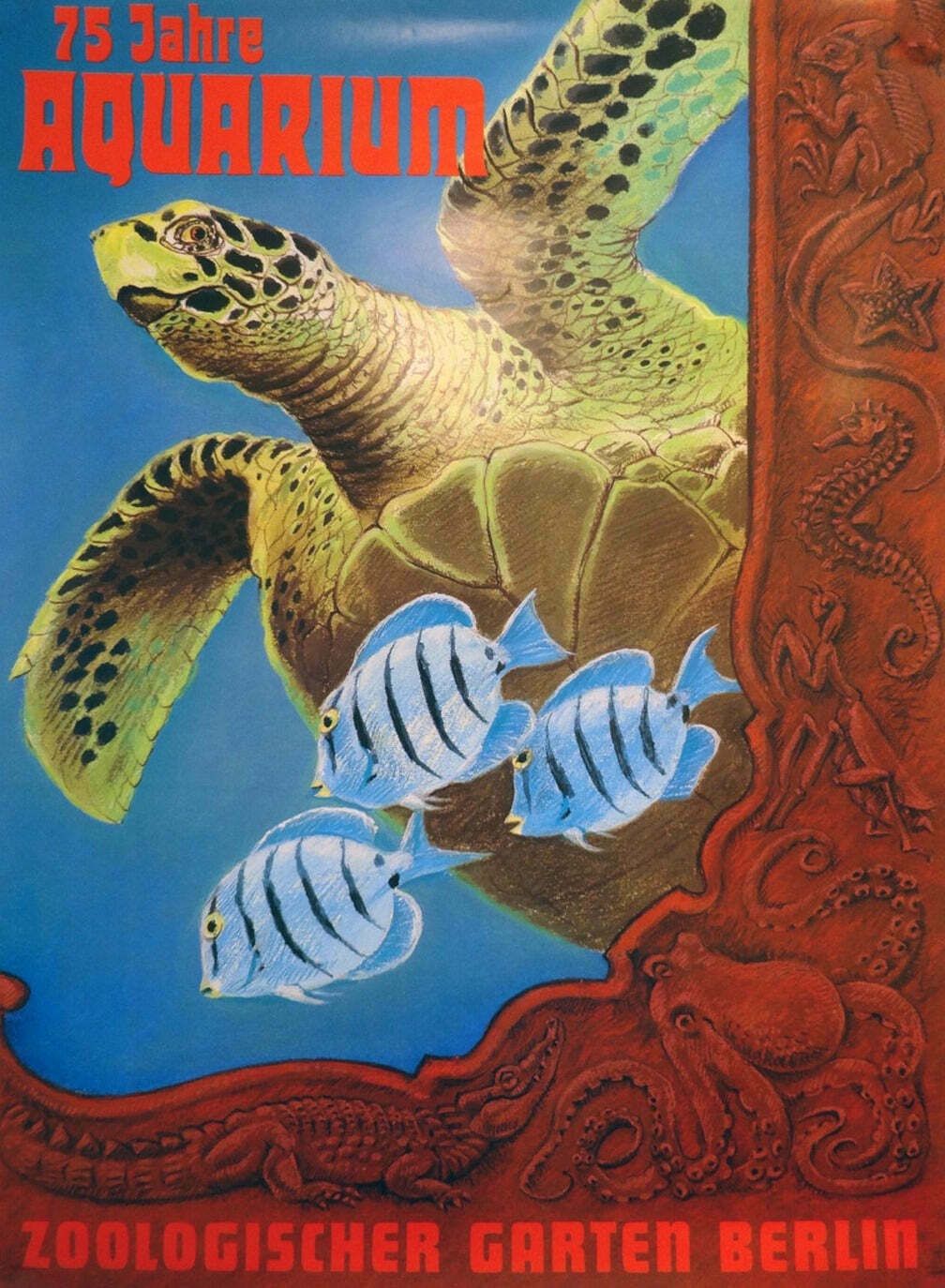Berlin Zoo Aquarium  Original Vintage Poster
