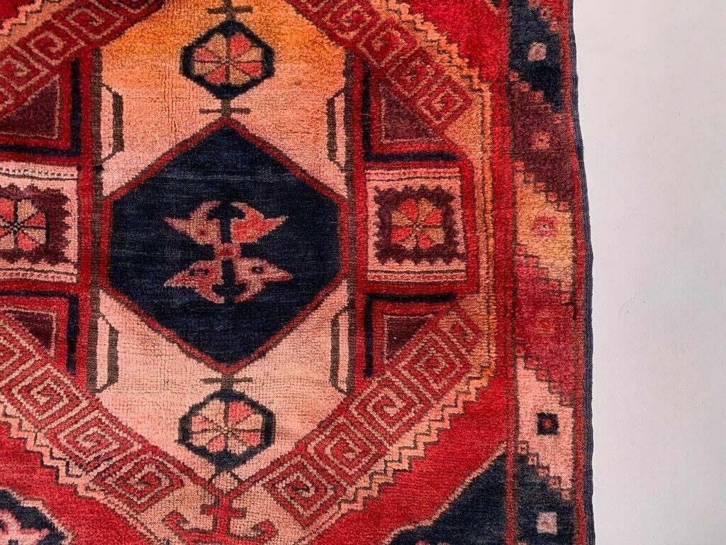 Vintage Western Turkish Rug Oriental 124x123 Cm Square Medium Carpet, photo vintage