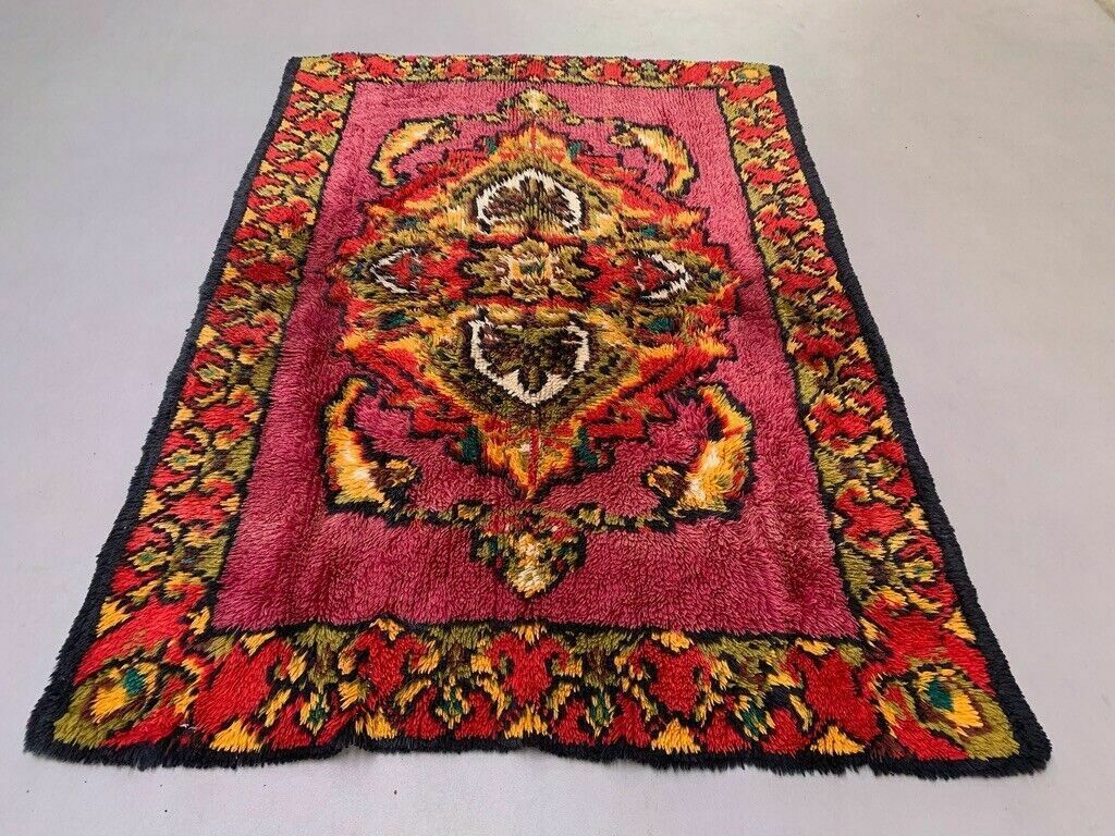 Vintage Moroccan Berber Rug 198x137 Cm, Berber Atlas, Large photo Textiles