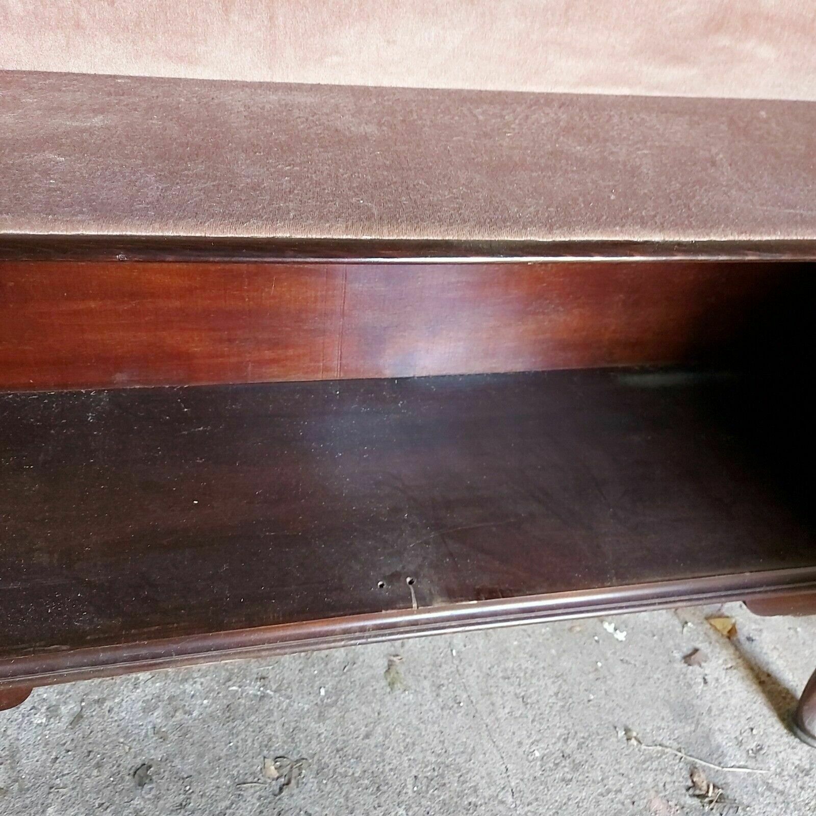 170.0 1920's Mahogany Double Door Display Cabinet On Queen Anne Legs For Restoration photo