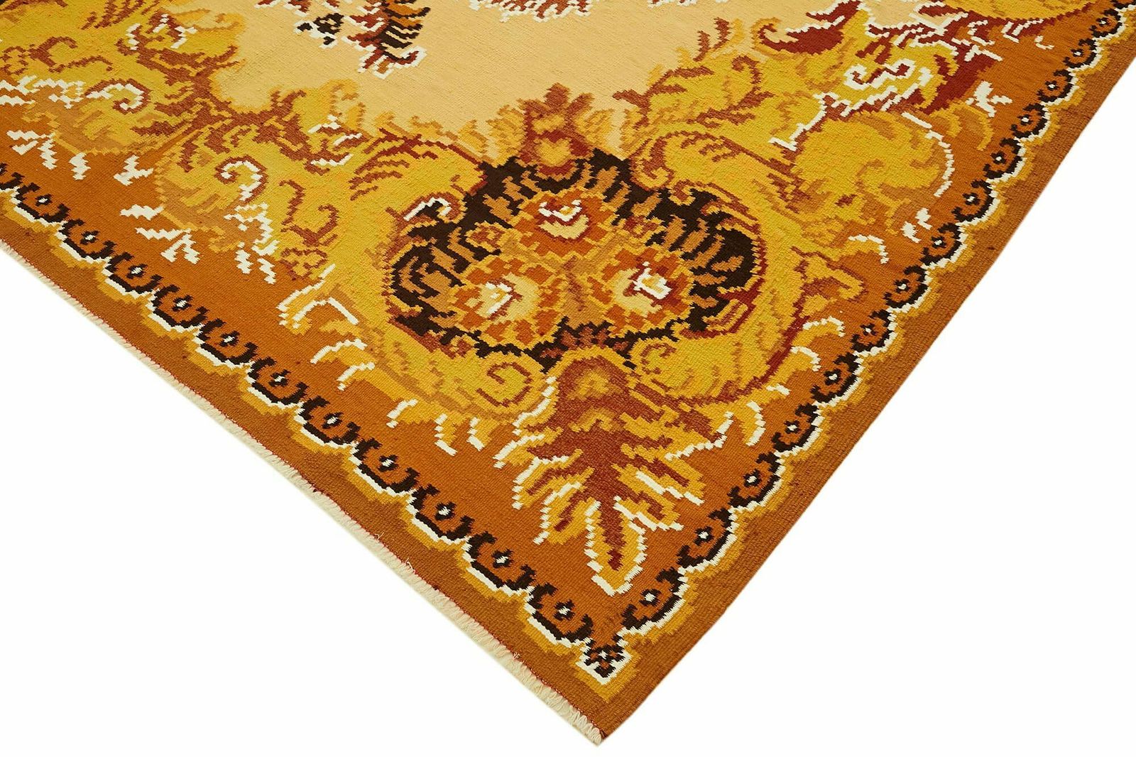Handmade Vintage Moldovan 196 Cm X 288 Cm Kilim Rug photo Textiles
