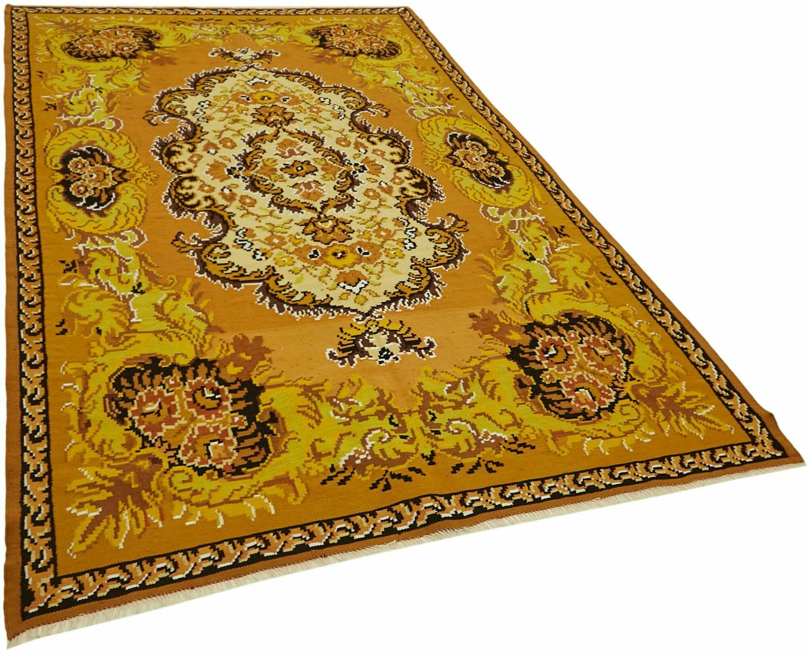 Handmade Vintage Moldovan 189 Cm X 285 Cm Kilim Rug photo furniture