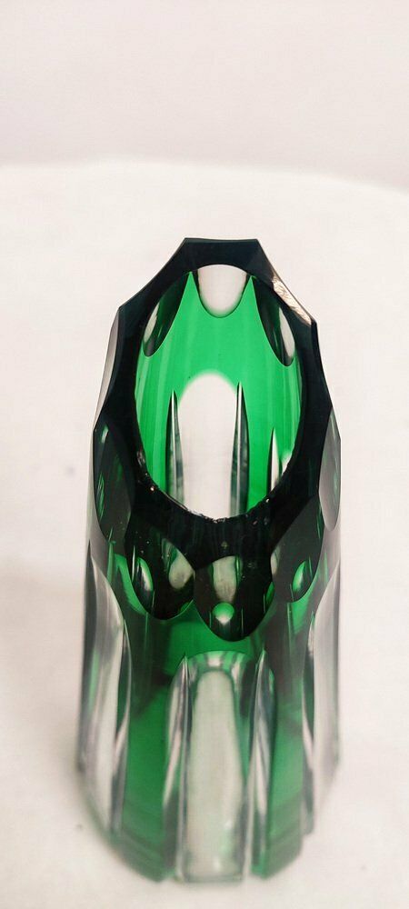 Bohemian Crystal Vase Czech Republic 1980s photo 311.0