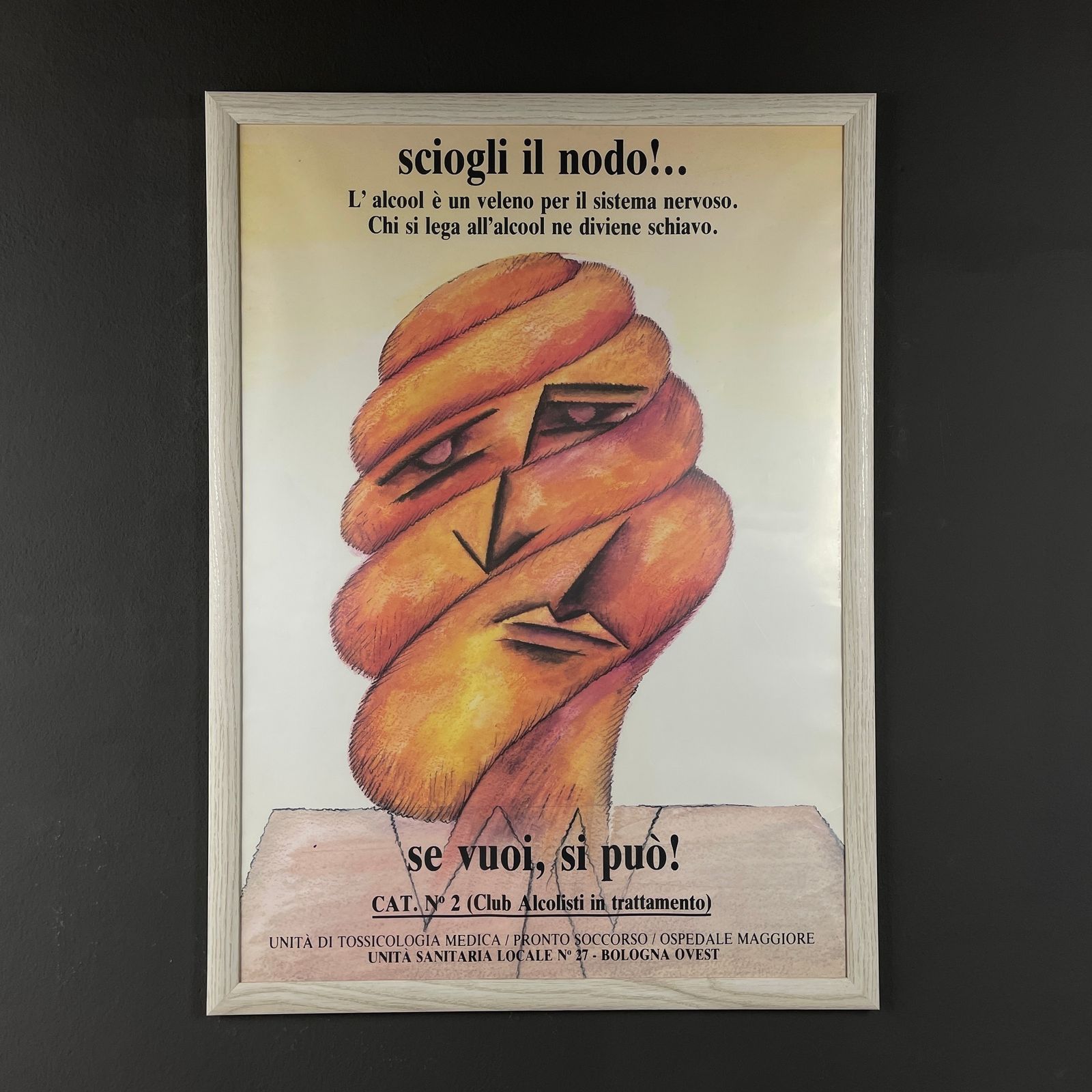 Original Posters From Alcoholics Anonymous Design By Ennio Tamburi Bologna Italy 1980s Set Of 4 photo furniture