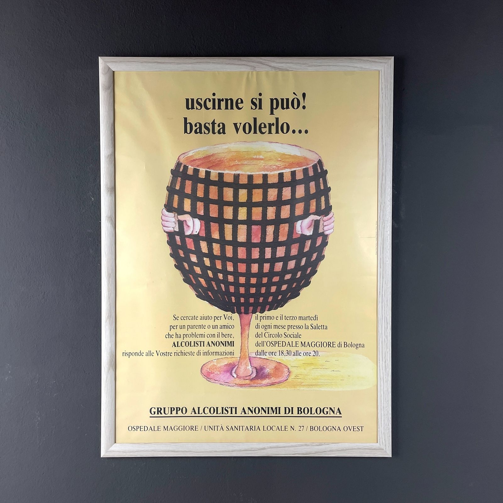 Original Posters From Alcoholics Anonymous Design By Ennio Tamburi Bologna Italy 1980s Set Of 4 photo vinterior