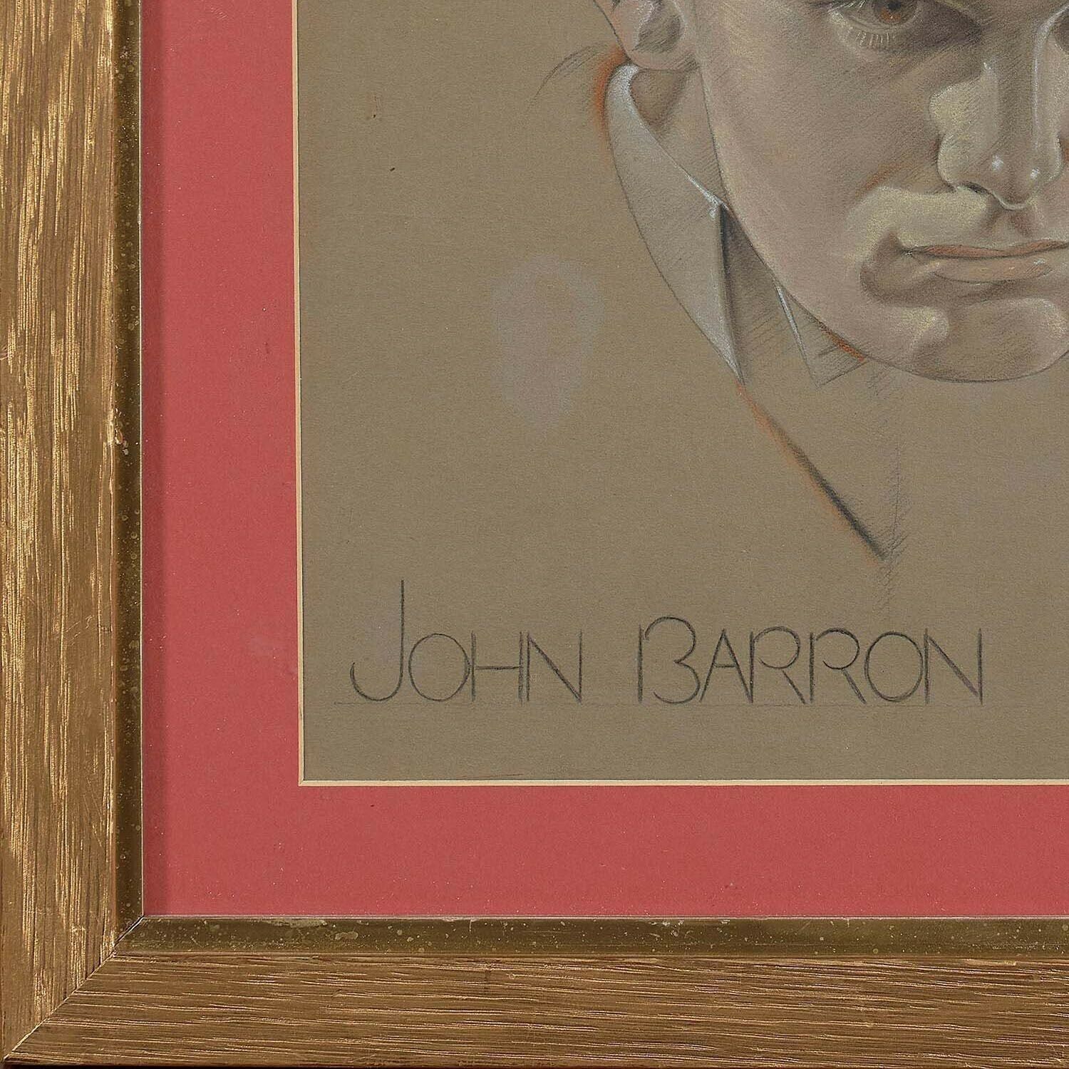 20th Century British Artist Thomas Manton 'Portrait Of John Barron, 1941' photo for sale