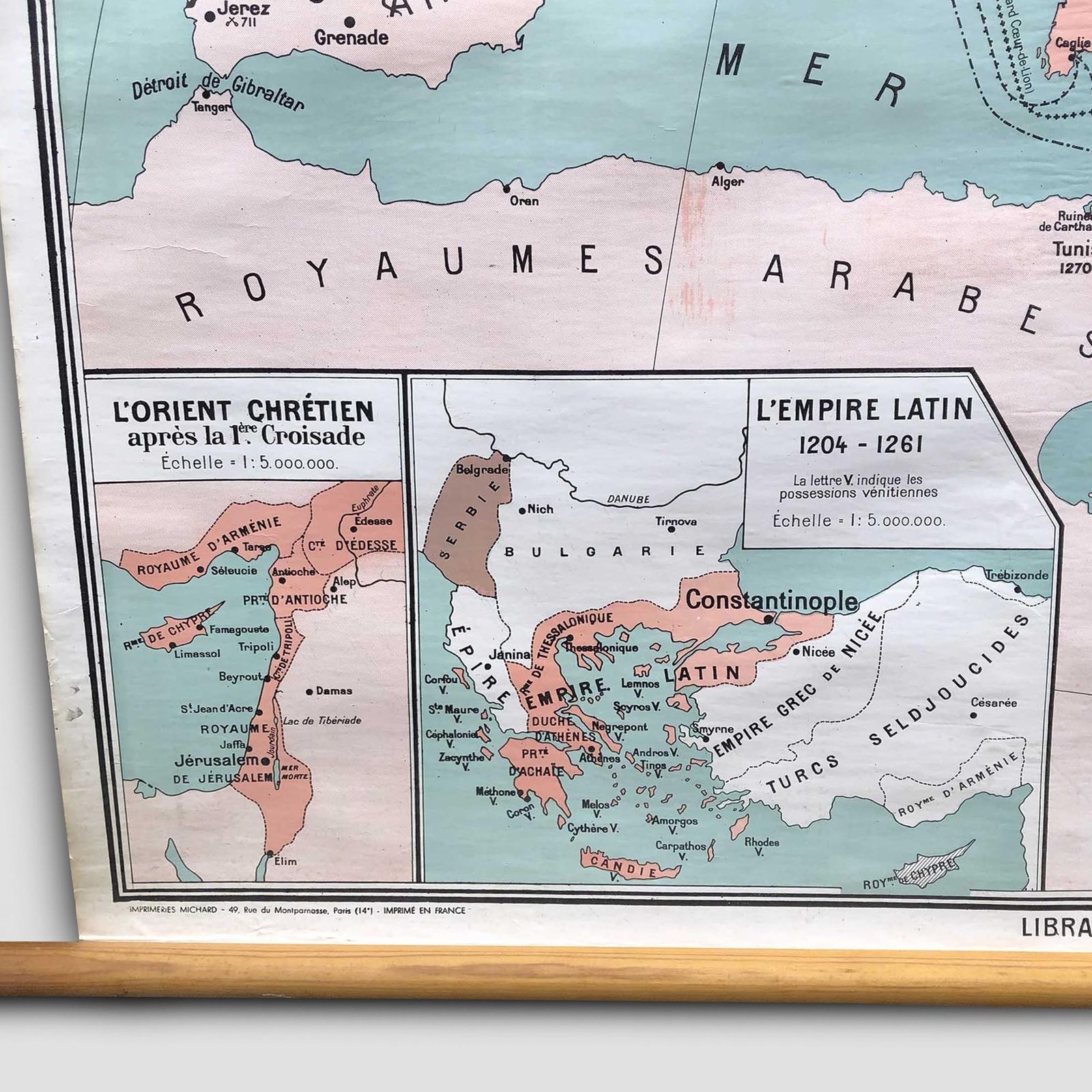 Wall Chart 'Crusades Of The Early Middle Ages' photo for sale