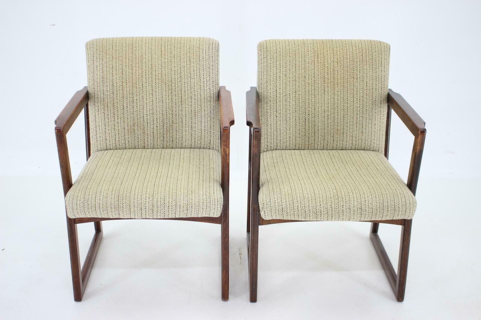 1960s Pair Of Beech Armachairs, Czechoslovakia photo Furniture