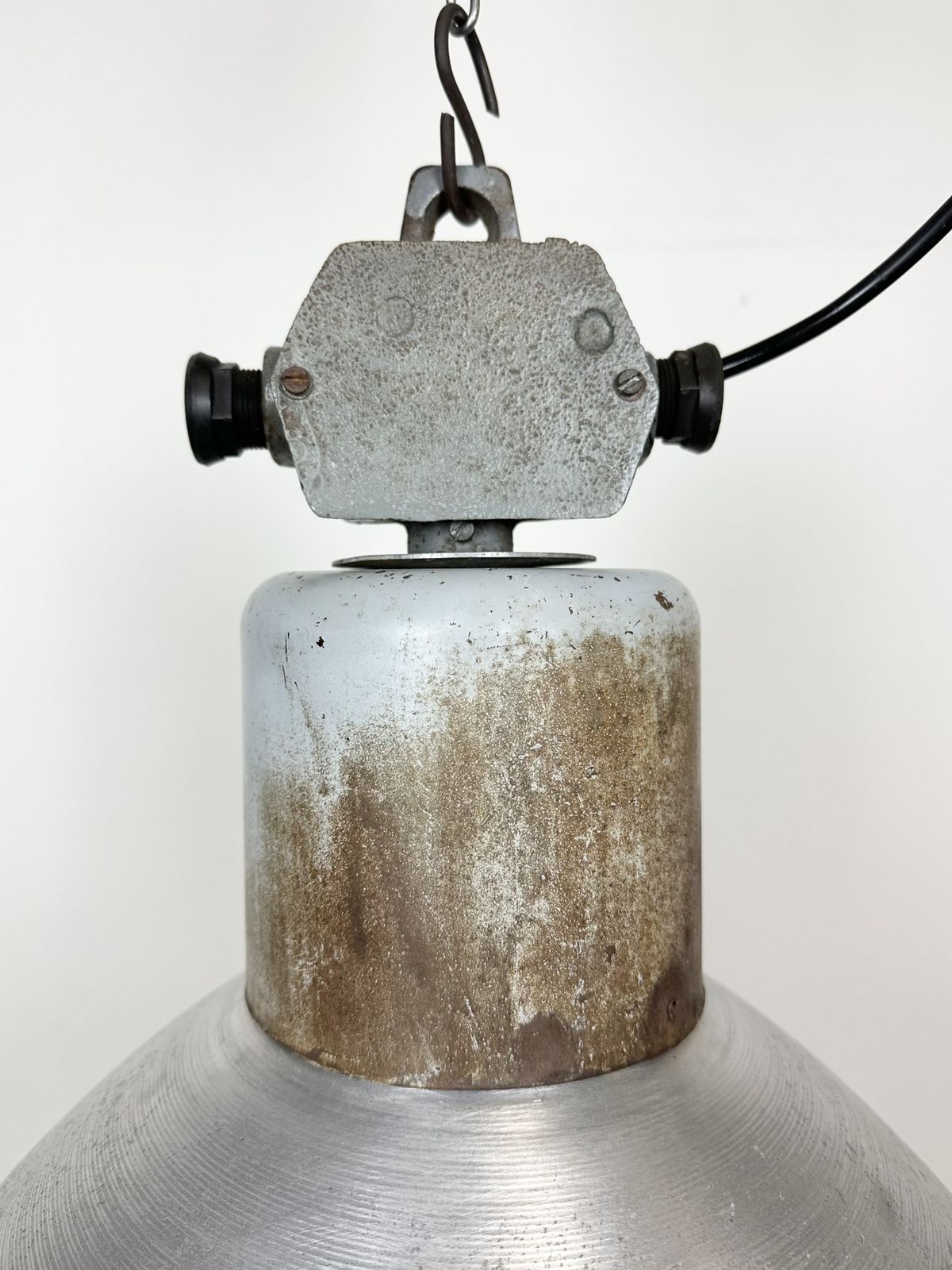Industrial Aluminium Pendant Lamp From Polam Wilkasy, 1960s, 2x photo 189.0
