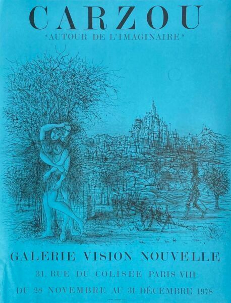 Carzou   Original Lithograph Poster   Exhibition 1978 Around The Imaginary