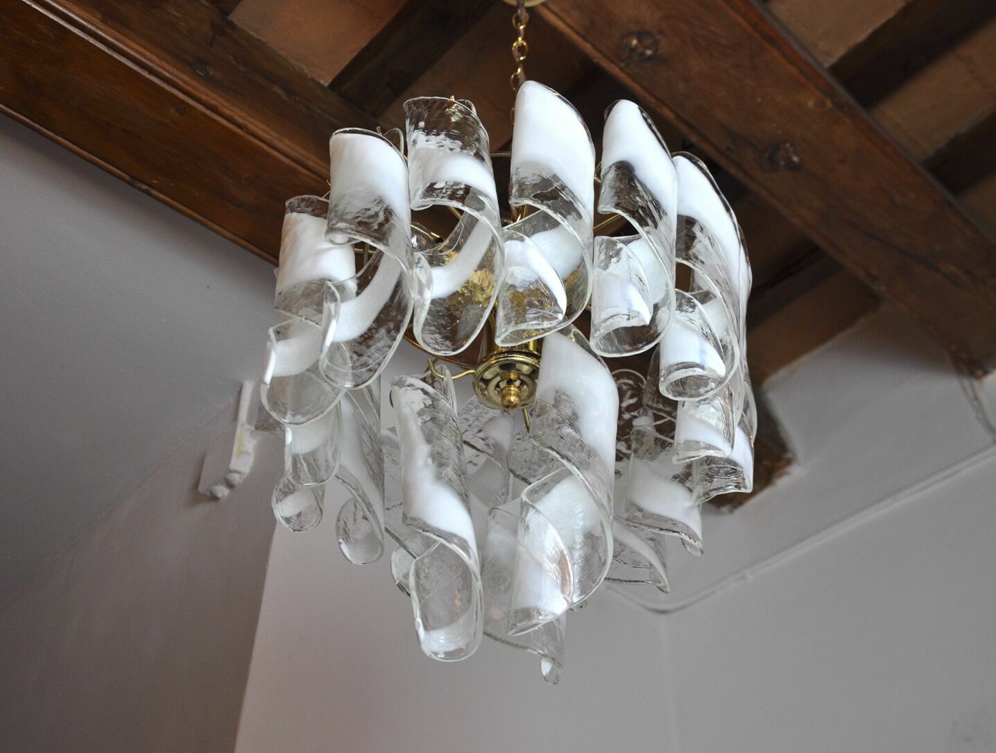 Spiral Chandelier By Simoeng, Murano Glass, Italy, 1960 photo buy
