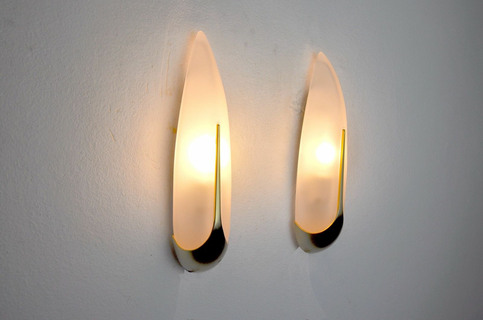 Pair Of "Ears Of Corn" Sconces Idearte Spain 1980 photo vintage