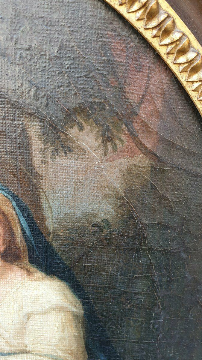 Painting Virgin Before The Instruments Of The Passion, Framed, Eighteenth Century photo buy