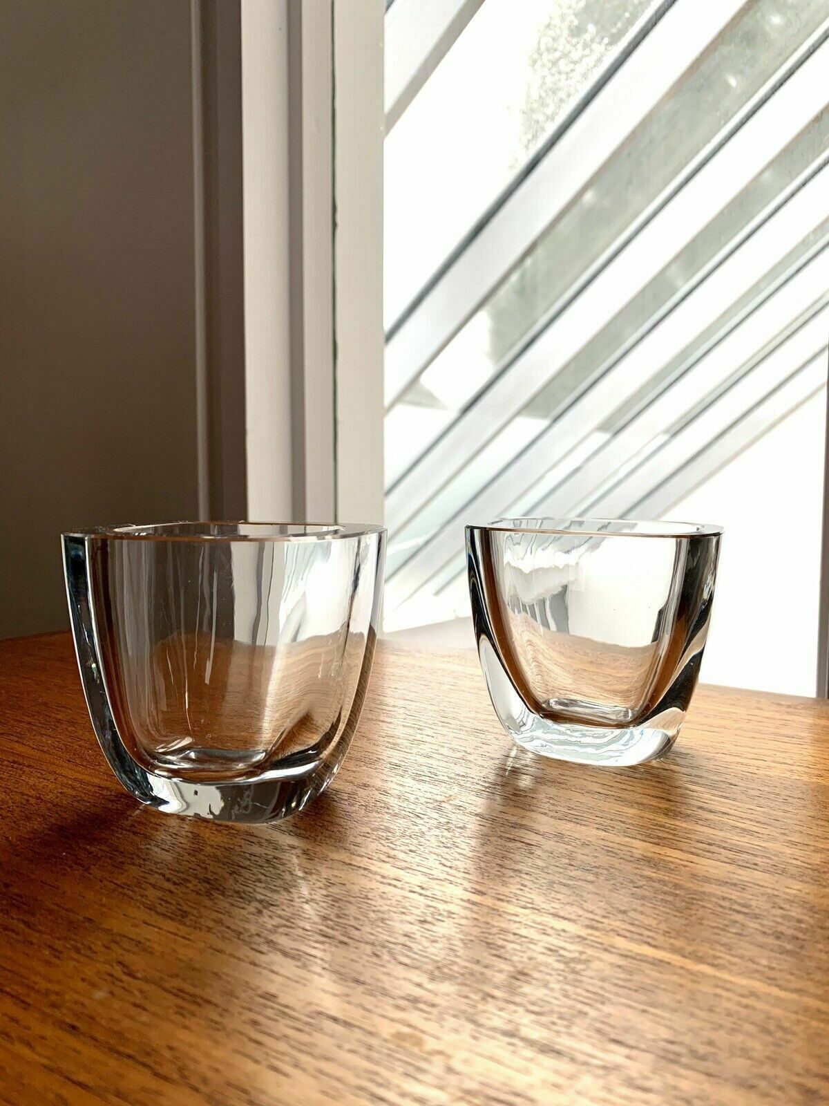 A Pair Of Mid Century Swedish Glass Strömbergshyttan Vases Asta Strömberg C1950 photo buy