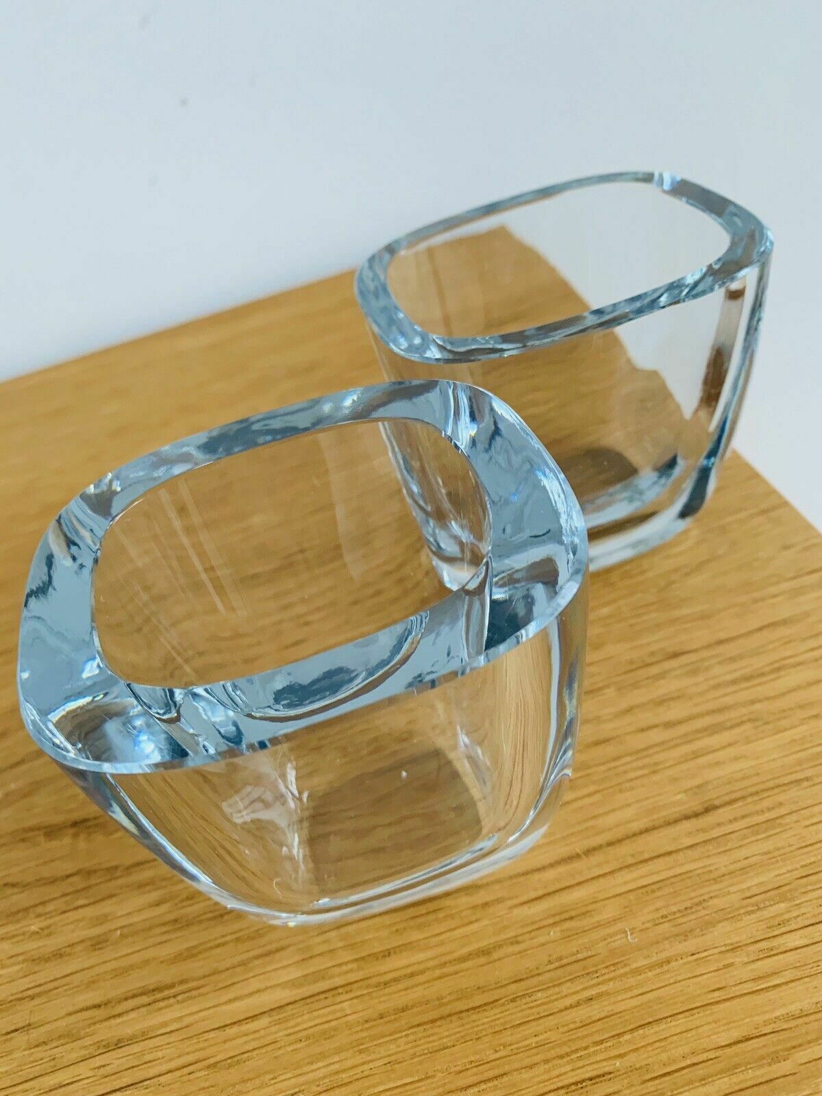 photo for sale A Pair Of Mid Century Swedish Glass Strömbergshyttan Vases Asta Strömberg C1950