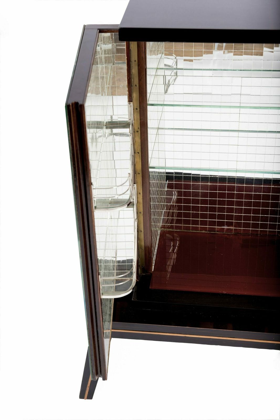 Italian Origin Art Deco Dry Bar Attributed To Osvaldo Borsani In Macassar Ebony photo buy